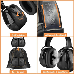 Custom Logo Noise Reduction Safety Ear Muffs - ANSI certified - Bulk order of 50